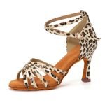 Παπούτσια Χορού Latin Animal Print (Leopard) Cuban Heel