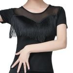 Top Χορού Latin με Κρόσσια & Διαφάνεια